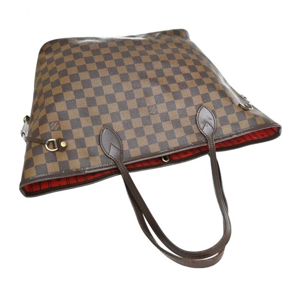 LOUIS VUITTON Neverfull MM Shoulder Bag Damier Ebene Leather - Picture 12 of 15